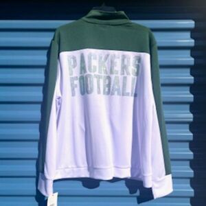 Lightweight Full Zip Sports Jacket . Women's Size: XXL (20-22) Green Bay Packers